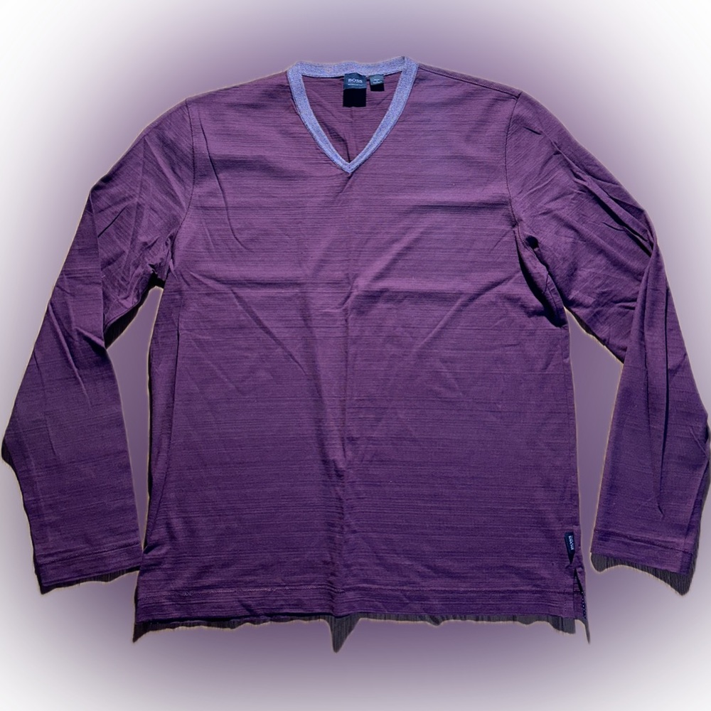 HUGO BOSS Men’s Regular Fit V-Neck Shirt Size XL